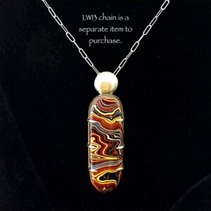 Pendant sterling silver artisan Fordite upcycled recycled vintage paint slag Detroit Agate