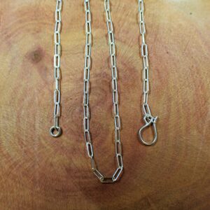 Chain fine drawn cable sterling silver handmade