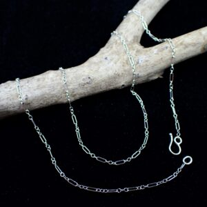 Fancy Fine Chain drawn cable sterling silver handmade