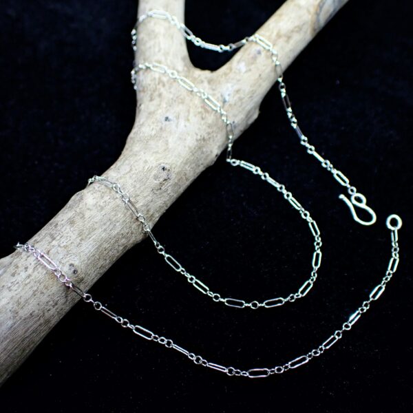 LW17 Chain fine fancy drawn cable sterling silver handmade