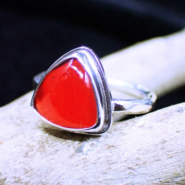 Pepper Ring sterling silver red Rosarita fashionable handmade