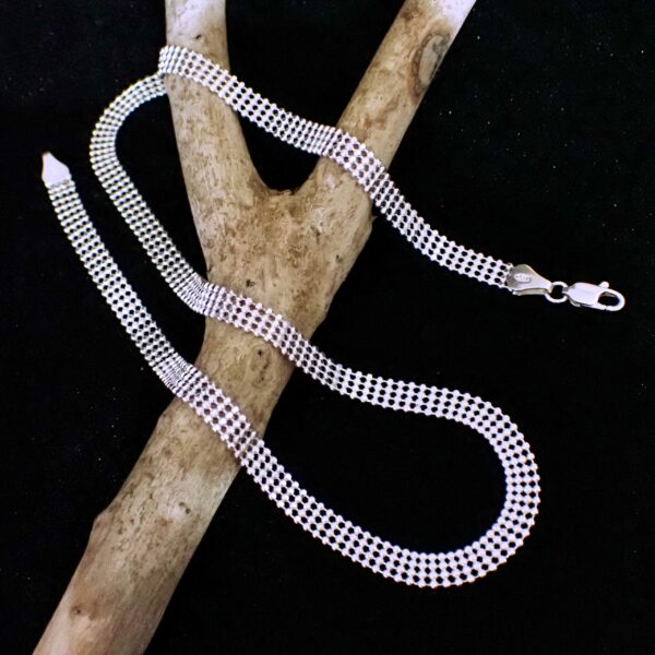 LW20 Chain broad snake design sterling silver made in italy