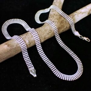 Silver Cleopatra Chain broad snake design sterling silver made in italy