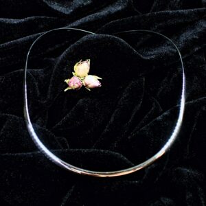 Plain Silver Choker neck ring sterling silver 16 inches versatile