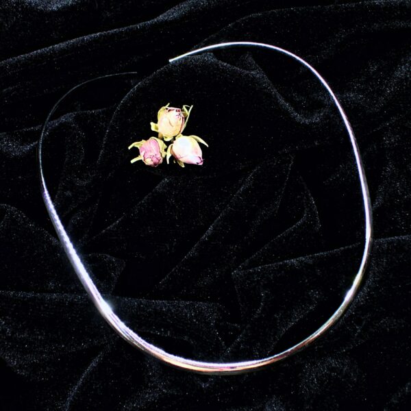 Plain Silver Choker neck ring sterling silver 18 inches versatile