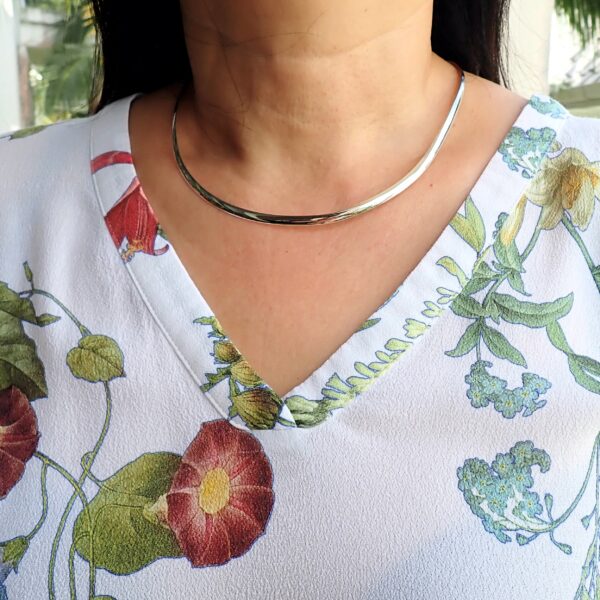 LW30 Choker neck ring sterling silver 18 inches versatile