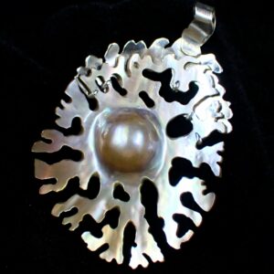 Ghita Pendant artisan South Sea mabe pearl sterling silver