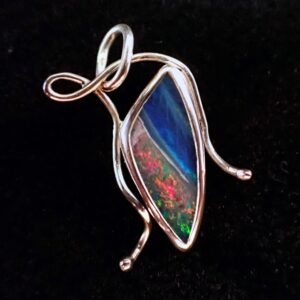 Pendant artisan Australian opal sterling silver