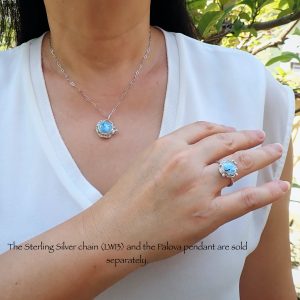 Ring sterling silver artisan natural Lavender Turquoise handmade
