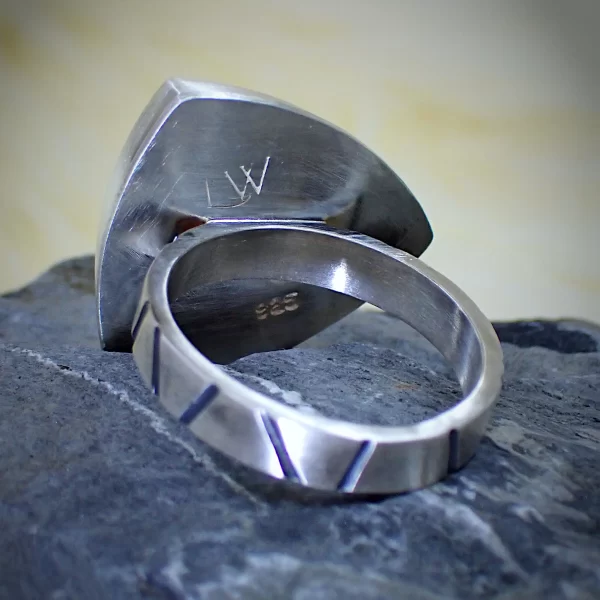 ShattuckiteR_5 Ring sterling silver natural Shattuckite stone handmade