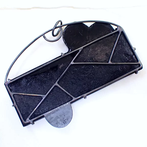 Dreamscape1_g Pendant oxidized sterling silver handmade polymer clay abstract art