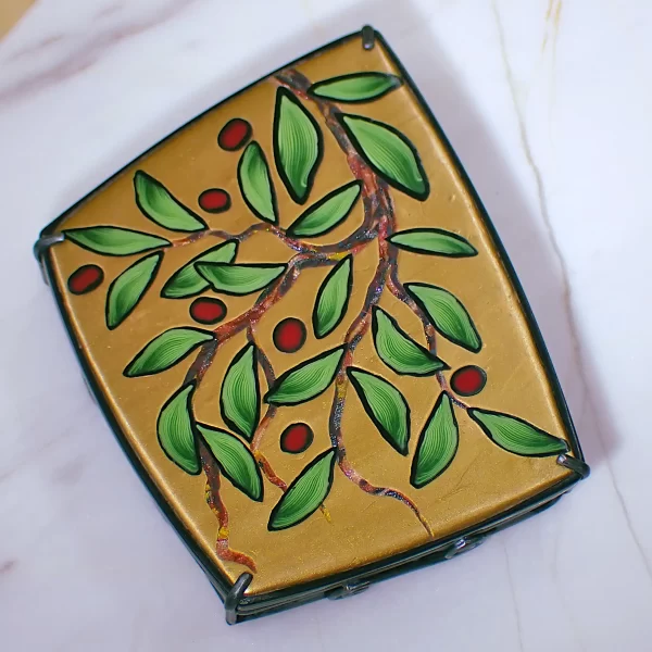 PlantsJapanese_10 Statement pendant nature plants polymer clay mixed media oxidized sterling silver handmade