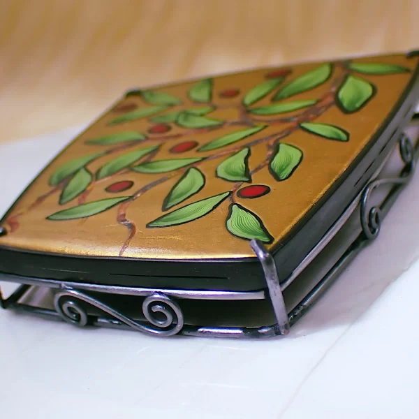 PlantsJapanese_11 Statement pendant nature plants polymer clay mixed media oxidized sterling silver handmade