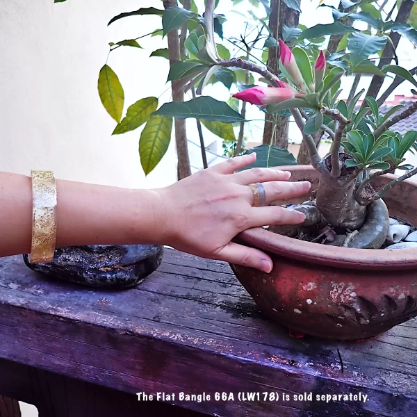 Mid_5 Stacking rings resin wild silk cocoons Cricula earth tone colors minimalist handmade
