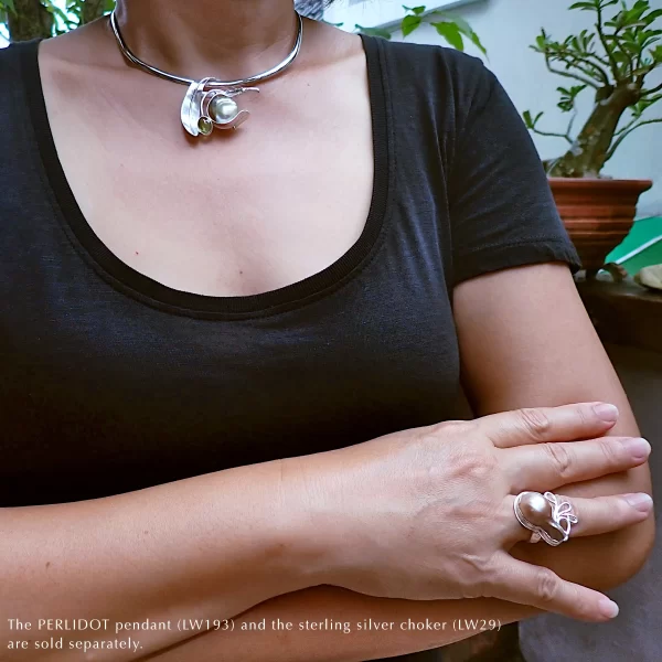 Paisley_13 Ring statement sterling silver mabe pearl paisley pattern uniquely handmade