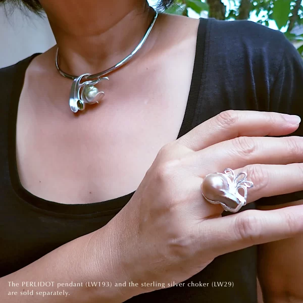Paisley_15 Ring statement sterling silver mabe pearl paisley pattern uniquely handmade
