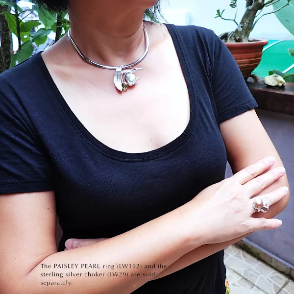 Perlidot_6 Pendant pearl peridot olive branch leaves fruit sterling silver nature inspired handmade