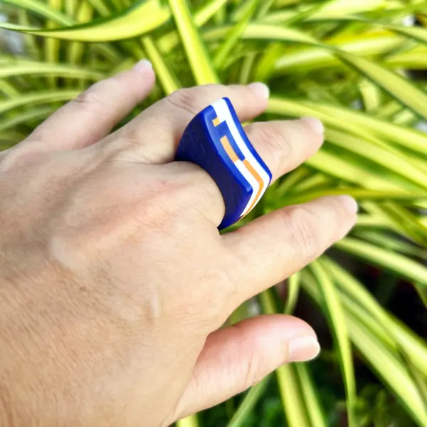 AoiKitsu_7 Ring statement fun quirky colorful candy chunky statement modern polymer clay handmade