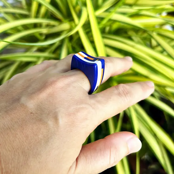 AoiKitsu_8 Ring statement fun quirky colorful candy chunky statement modern polymer clay handmade