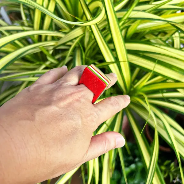 Noelle_7 Ring statement fun quirky colorful candy chunky statement modern polymer clay handmade