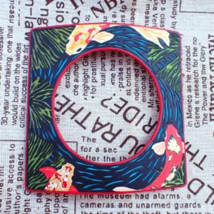 Bangles square curved thin polymer clay handcrafted koi pond wearable art contemporary nature inspired