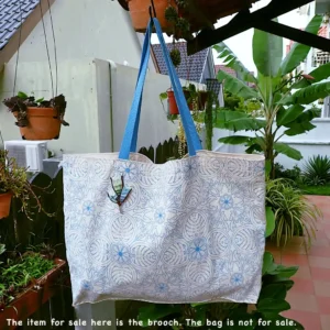 Brooch handmade wearable art nature inspired sterling silver branch loom weaving tapestry gradient colors