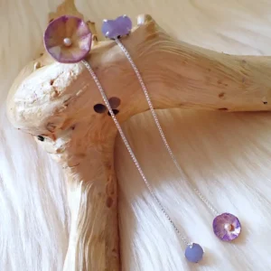 Asymmetrical Sterling Silver earrings detachable dangles handmade variable wearing options