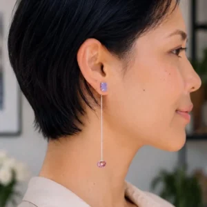 Asymmetrical Sterling Silver earrings detachable dangles handmade variable wearing options
